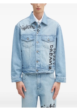 Sky High Farm buttoned print denim jacket - Blue