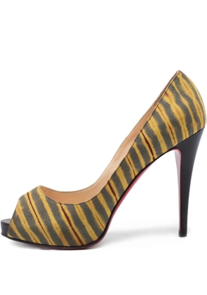 Christian Louboutin Pre-Owned 120mm leather heeled pumps - Yellow