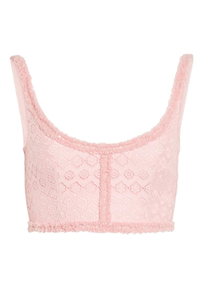 Giambattista Valli sequin-embellished top - Pink
