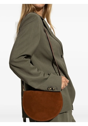 Wandler half-moon suede cross body bag - Brown