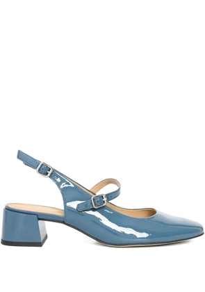Sarah Chofakian 35mm Slingback Jim buckle pumps - Blue