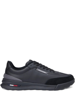 Tommy Hilfiger logo-plaque lace-up low-top sneakers - Black