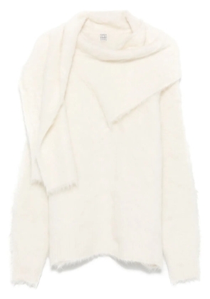 TOTEME draped-scarf sweater - Neutrals
