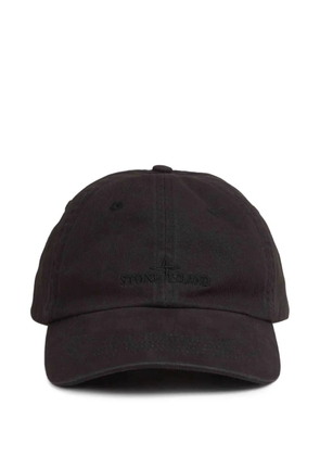 Stone Island logo-detail embroidery cap - Black