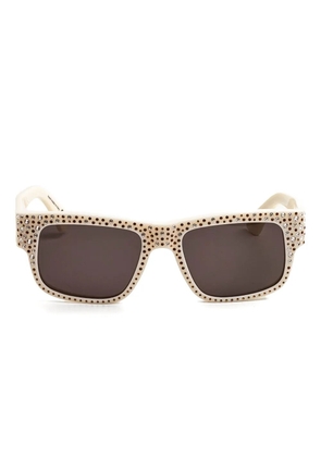 Marni Eyewear swarovski rectangle sunglasses - Neutrals