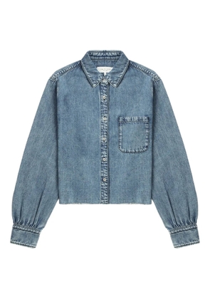 rag & bone button-fastening frayed-hem shirt - Blue
