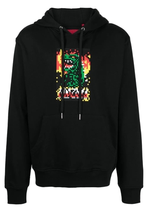 Mostly Heard Rarely Seen 8-Bit The Monster Attacks graphic-print cotton hoodie - Black