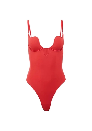 Fleur Du Mal u-plunge adjustable-strap bodysuit - Red