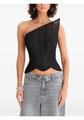 MOOS STUDIO Triangle lace top - Black