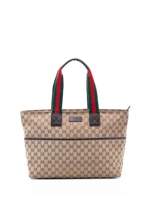 Gucci Pre-Owned 2016-2025 GG Canvas Web tote bag - Brown