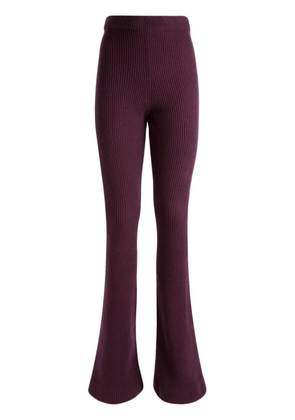 Bally flared wool leggings - Purple