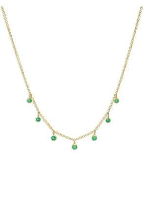 Jennifer Meyer emerald mini bezel necklace - Gold
