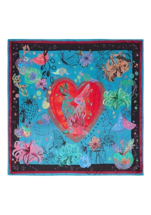 Bimba y Lola heart print scarf - Blue