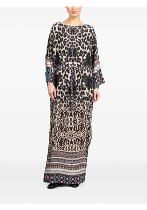 Pierre-Louis Mascia Tetris long-sleeve belted dress - Neutrals