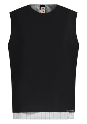 Marni stripe-detail layered blouse - Black