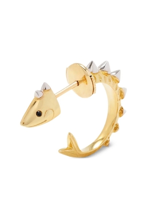 Yvonne Léon Fish Spike diamond hoop earrings - Gold