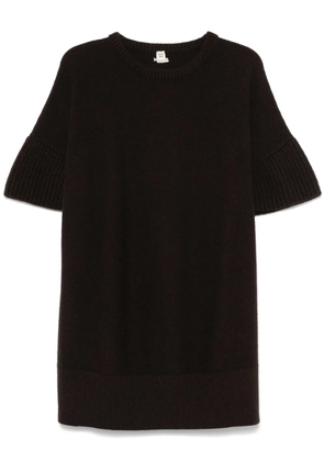 Hermès Pre-Owned 2010 purl-knit midi dress - Brown