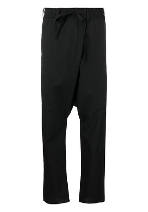 Gabriele Pasini drawstring drop-crotch trousers - Black
