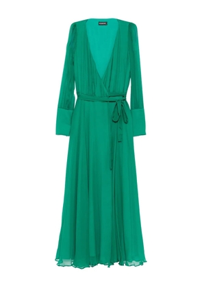 ROSERRY wrap long-sleeve midi dress - Green