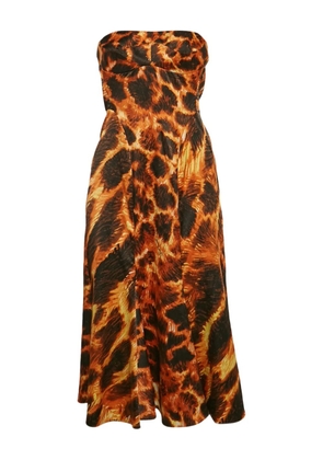 Just Cavalli Vintage satin midi dress - Orange