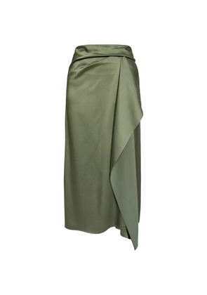 ERDEM draped-detail midi skirt - Green