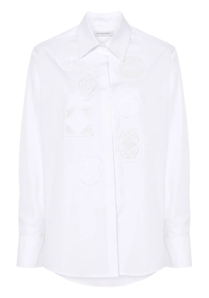 Viktor & Rolf patch-embroidered cotton shirt - White