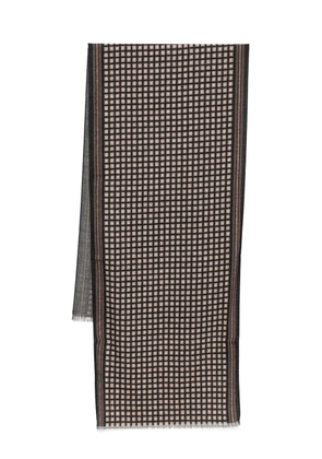 Dell'oglio geometric print scarf - Black
