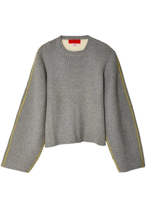 Eckhaus Latta striped ribbed jumper - Grey