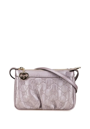 Gucci Pre-Owned 2000-2015 Small Metallic Guccissima Lovely crossbody bag - Purple