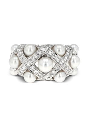 CHANEL Pre-Owned Baroque diamond ring - Silver