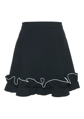 Moschino Pre-Owned crepe ruffled skirt - Black