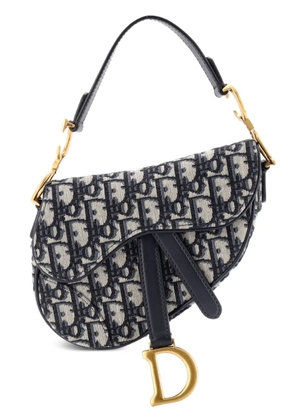 Christian Dior Pre-Owned Saddle Handbag Oblique Canvas Mini shoulder bag - Blue