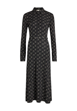 Tory Burch paisley belted shirt midi dress - Blue