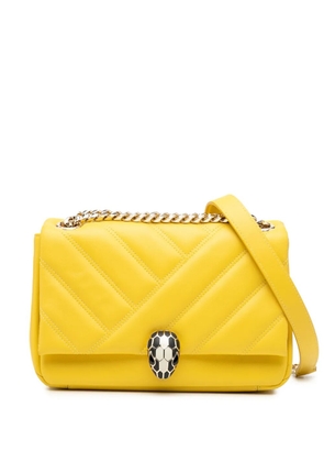 Bvlgari Pre-Owned 2021-2025 Leather Serpenti Cabochon Chain crossbody bag - Yellow