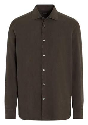 Zegna silk shirt - Brown