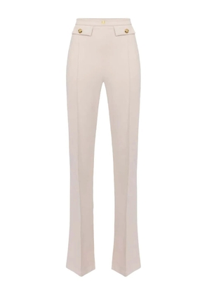 Elisabetta Franchi button-detail trousers - Neutrals