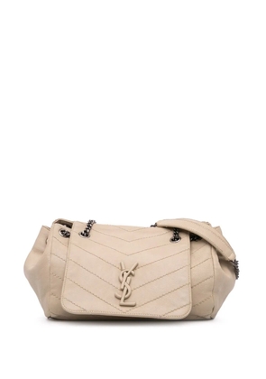 Saint Laurent Pre-Owned 2018 Small Chevron Lambskin Monogram Nolita shoulder bag - Brown