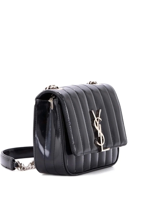 Saint Laurent Pre-Owned Vicky Crossbody Bag Vertical Quilted Patent Small shoulder bag - Black