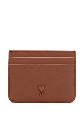 AMI Paris Ami De Coeur stud caramel cardholder - Brown