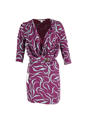 Diane Von Furstenberg Vintage Danil cowl-neck belted dress - Purple