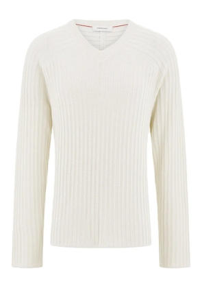 Ferragamo V-neck ribbed sweater - Neutrals