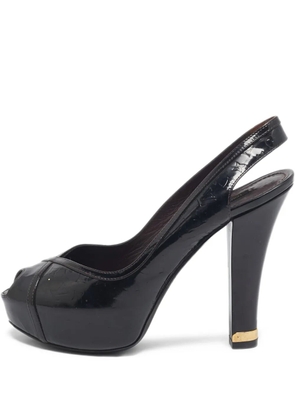 Louis Vuitton Pre-Owned 125mm leather heeled pumps - Black