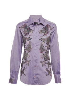 Just Cavalli Vintage floral-print cotton shirt - Purple
