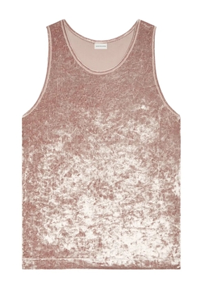 DRIES VAN NOTEN velvet tank top - Pink