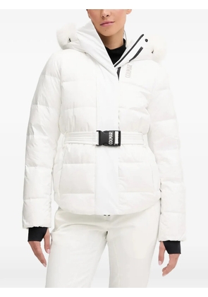 Colmar hooded belted ski jacket - White