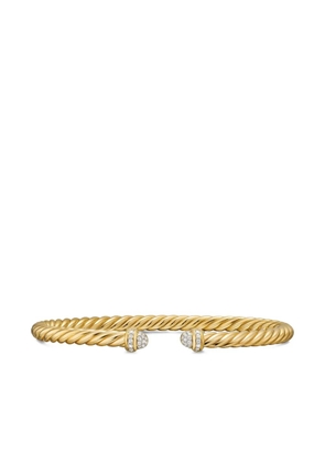 David Yurman 18K yellow gold Cablespira® Flex diamond bangle
