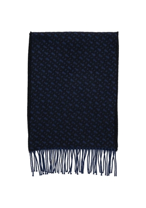 BOSS fringed-hem scarf - Black