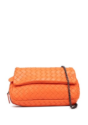 Bottega Veneta Pre-Owned 2012-2025 Mini Nappa Intrecciato Expandable Chain Flap crossbody bag - Orange