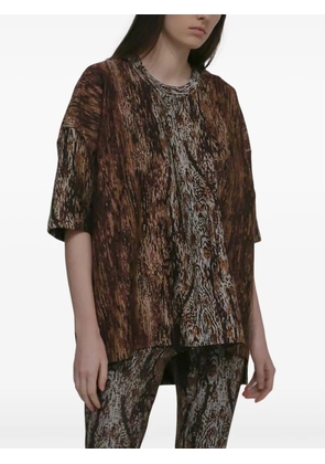 Rosetta Getty Collapsed printed T-shirt - Brown
