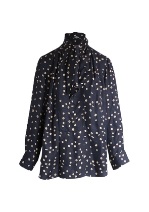 Isabel Marant Vintage polka-dot pattern silk blouse - Black